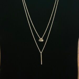 LC Lauren Conrad Silver Tone Layered Necklace